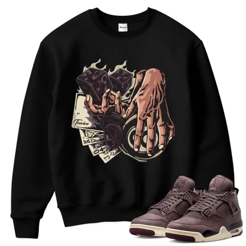 TeeVivo Sweatshirt Match Air Jordan 4 Retro SP A Ma Maniére Violet Ore Gambling – Air Jordan 4 Sweatshirt, AJ4 Sweatshirt