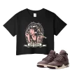 TeeVivo Crop Top Match Air Jordan 4 Retro SP A Ma Maniére Violet Ore God Daaamn – Air Jordan 4 Crop Top, AJ4 Crop Top
