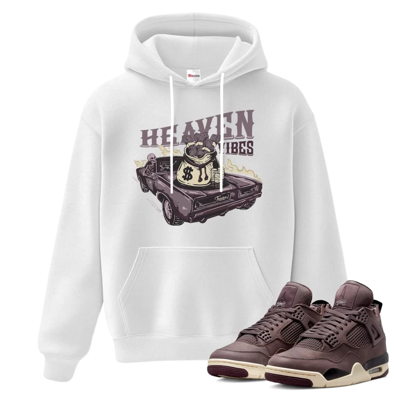 TeeVivo Hoodie Match Air Jordan 4 Retro SP A Ma Maniére Violet Ore Heaven vibes – Air Jordan 4 Hoodie, AJ4 Hoodie