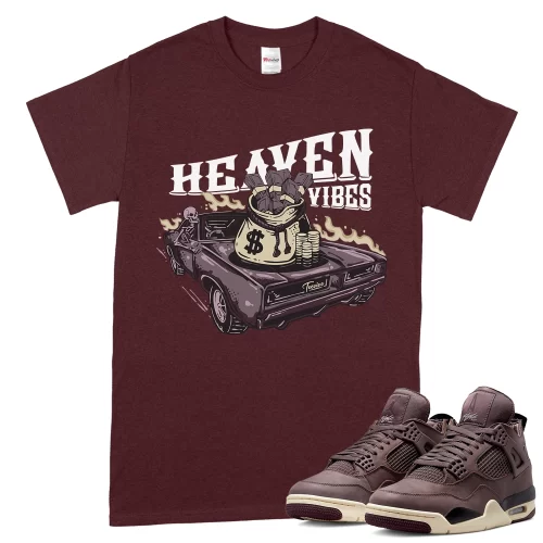 TeeVivo T-Shirt Match Air Jordan 4 Retro SP A Ma Maniére Violet Ore Heaven vibes – Air Jordan 4 Shirt, AJ4 Shirt
