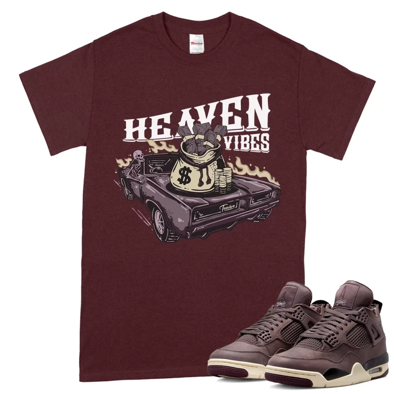 TeeVivo T-Shirt Match Air Jordan 4 Retro SP A Ma Maniére Violet Ore Heaven vibes – Air Jordan 4 Shirt, AJ4 Shirt