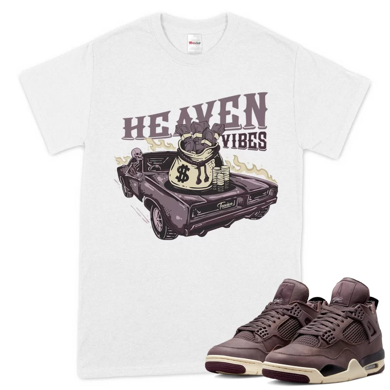 TeeVivo T-Shirt Match Air Jordan 4 Retro SP A Ma Maniére Violet Ore Heaven vibes – Air Jordan 4 Shirt, AJ4 Shirt
