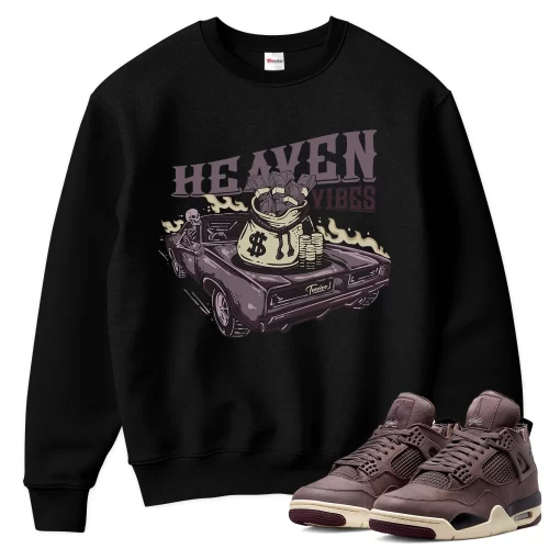 TeeVivo Sweatshirt Match Air Jordan 4 Retro SP A Ma Maniére Violet Ore Heaven vibes – Air Jordan 4 Sweatshirt, AJ4 Sweatshirt