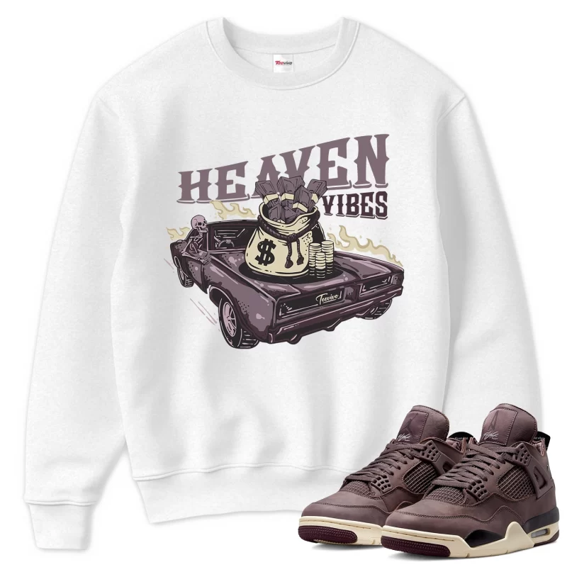 TeeVivo Sweatshirt Match Air Jordan 4 Retro SP A Ma Maniére Violet Ore Heaven vibes – Air Jordan 4 Sweatshirt, AJ4 Sweatshirt