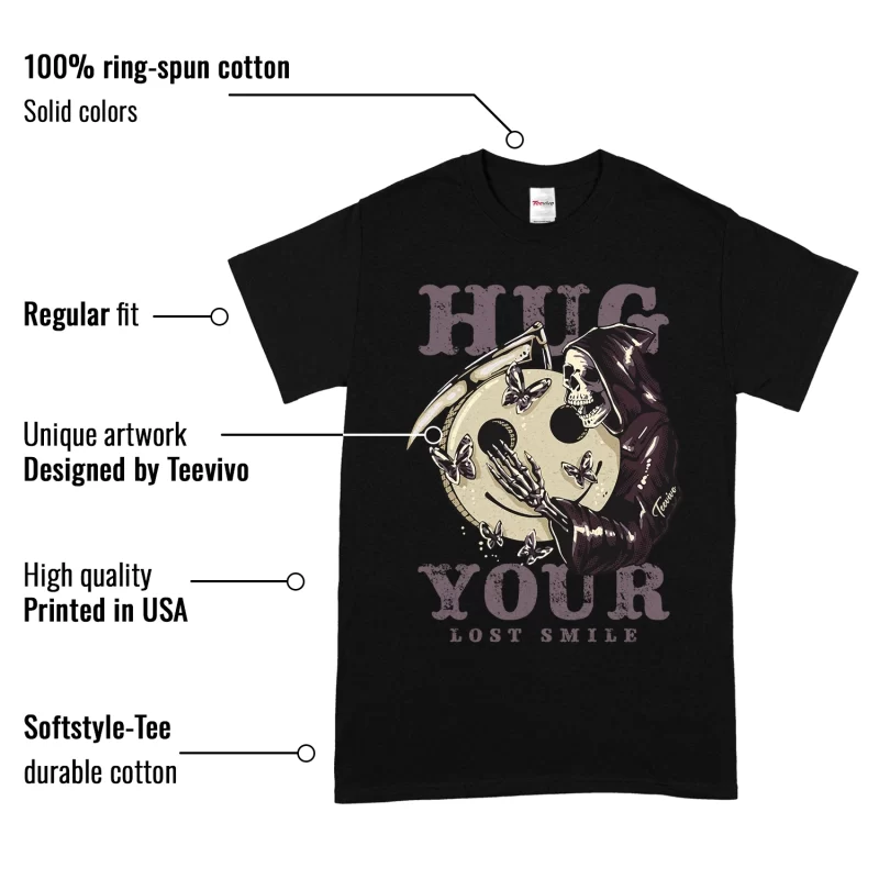 TeeVivo T-Shirt Match Air Jordan 4 Retro SP A Ma Maniére Violet Ore Hug your lost smile – Air Jordan 4 Shirt, AJ4 Shirt