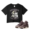TeeVivo Crop Top Match Air Jordan 4 Retro SP A Ma Maniére Violet Ore Money change people – Air Jordan 4 Crop Top, AJ4 Crop Top