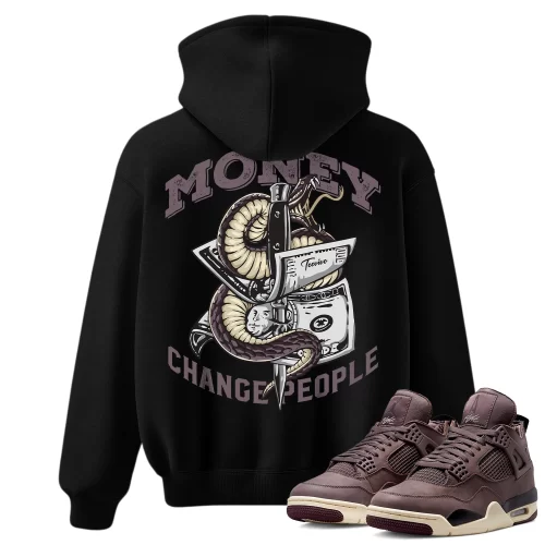 TeeVivo Hoodie Match Air Jordan 4 Retro SP A Ma Maniére Violet Ore Money change people – Air Jordan 4 Hoodie, AJ4 Hoodie