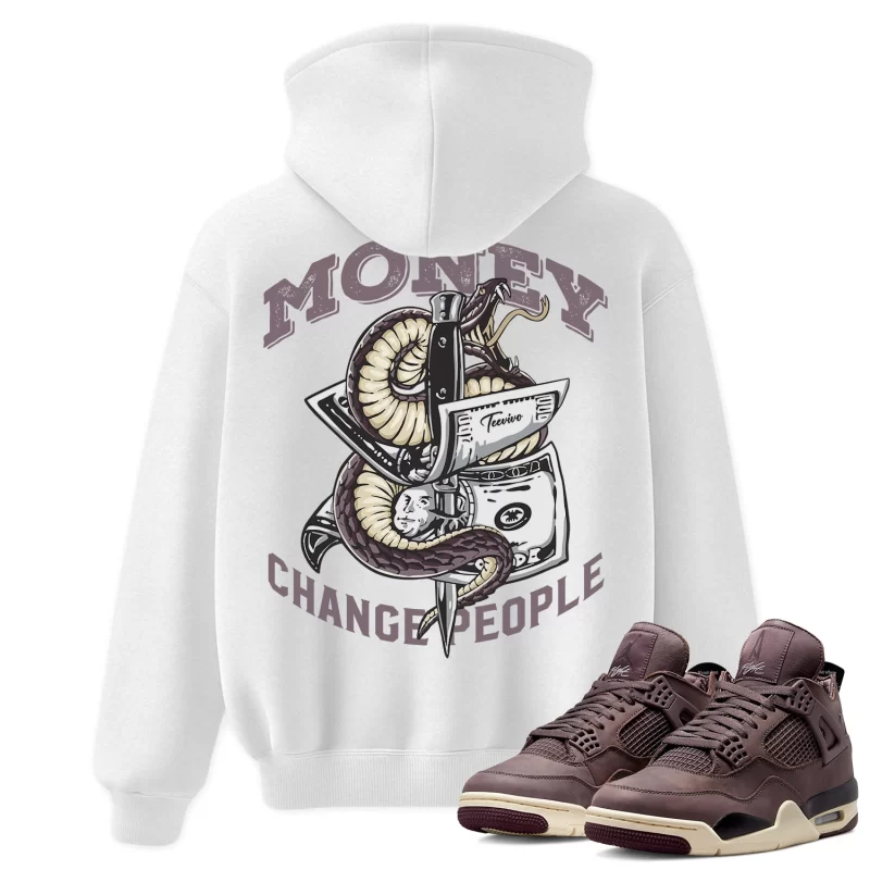 TeeVivo Hoodie Match Air Jordan 4 Retro SP A Ma Maniére Violet Ore Money change people – Air Jordan 4 Hoodie, AJ4 Hoodie