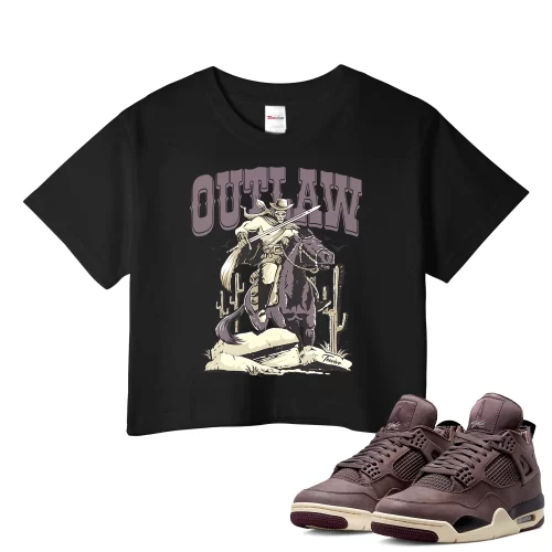 TeeVivo Crop Top Match Air Jordan 4 Retro SP A Ma Maniére Violet Ore Outlaw – Air Jordan 4 Crop Top, AJ4 Crop Top