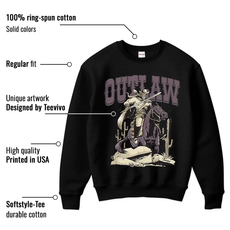 TeeVivo Sweatshirt Match Air Jordan 4 Retro SP A Ma Maniére Violet Ore Outlaw – Air Jordan 4 Sweatshirt, AJ4 Sweatshirt
