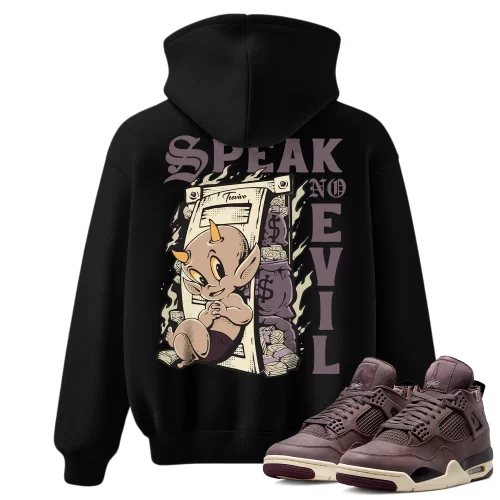 TeeVivo Hoodie Match Air Jordan 4 Retro SP A Ma Maniére Violet Ore Speak no evil – Air Jordan 4 Hoodie, AJ4 Hoodie