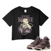 TeeVivo Crop Top Match Air Jordan 4 Retro SP A Ma Maniére Violet Ore Trust no one – Air Jordan 4 Crop Top, AJ4 Crop Top