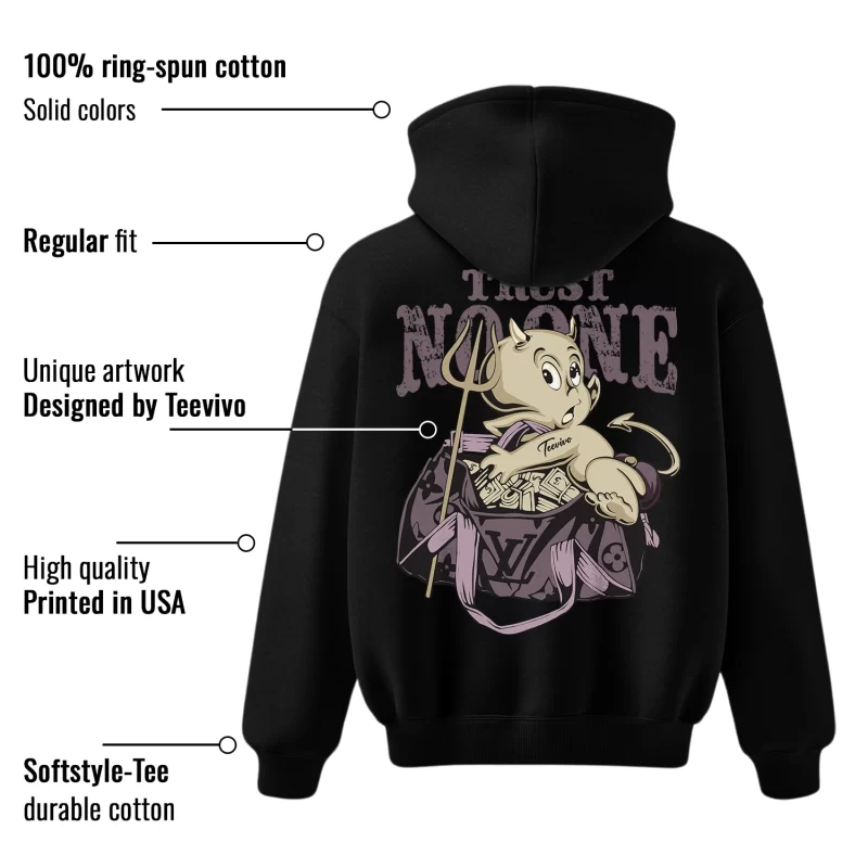 TeeVivo Hoodie Match Air Jordan 4 Retro SP A Ma Maniére Violet Ore Trust no one – Air Jordan 4 Hoodie, AJ4 Hoodie