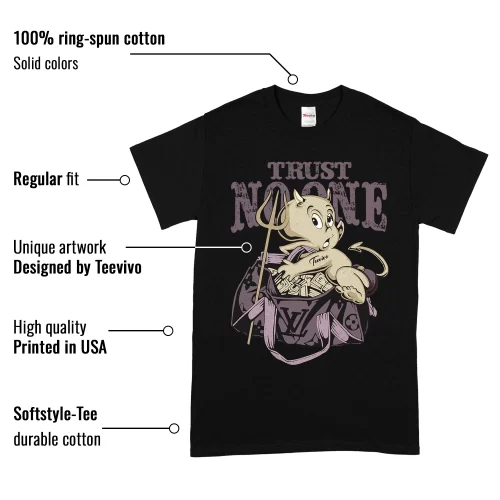 TeeVivo T-Shirt Match Air Jordan 4 Retro SP A Ma Maniére Violet Ore Trust no one – Air Jordan 4 Shirt, AJ4 Shirt