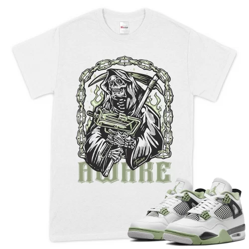 TeeVivo T-Shirt Match Air Jordan 4 Retro Seafoam Awake – Air Jordan 4 Shirt, AJ4 Shirt