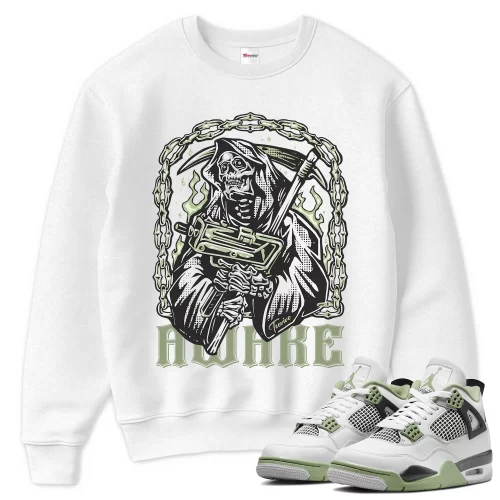 TeeVivo Sweatshirt Match Air Jordan 4 Retro Seafoam Awake – Air Jordan 4 Sweatshirt, AJ4 Sweatshirt