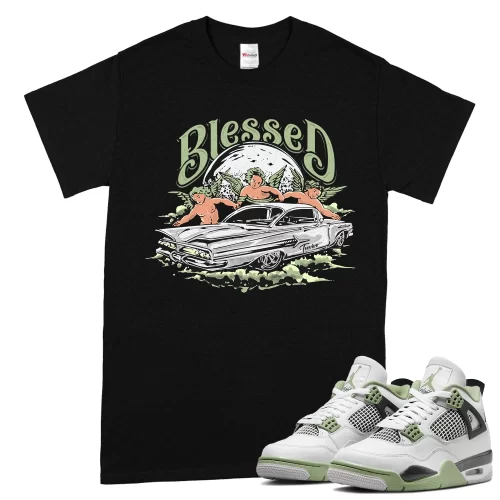 TeeVivo T-Shirt Match Air Jordan 4 Retro Seafoam Blessed – Air Jordan 4 Shirt, AJ4 Shirt