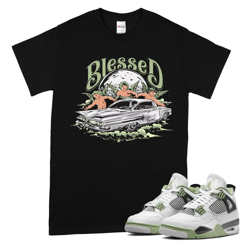 TeeVivo T-Shirt Match Air Jordan 4 Retro Seafoam Blessed – Air Jordan 4 Shirt, AJ4 Shirt