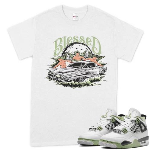 TeeVivo T-Shirt Match Air Jordan 4 Retro Seafoam Blessed – Air Jordan 4 Shirt, AJ4 Shirt