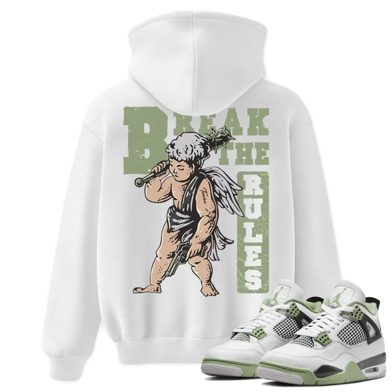 TeeVivo Hoodie Match Air Jordan 4 Retro Seafoam Break the rules – Air Jordan 4 Hoodie, AJ4 Hoodie
