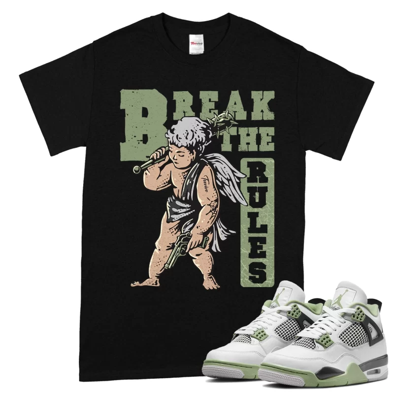 TeeVivo T-Shirt Match Air Jordan 4 Retro Seafoam Break the rules – Air Jordan 4 Shirt, AJ4 Shirt