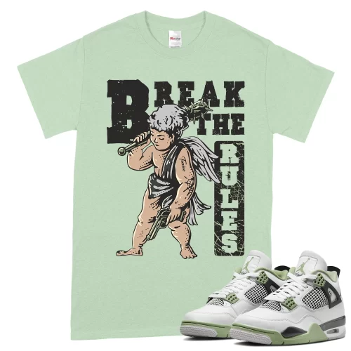 TeeVivo T-Shirt Match Air Jordan 4 Retro Seafoam Break the rules – Air Jordan 4 Shirt, AJ4 Shirt