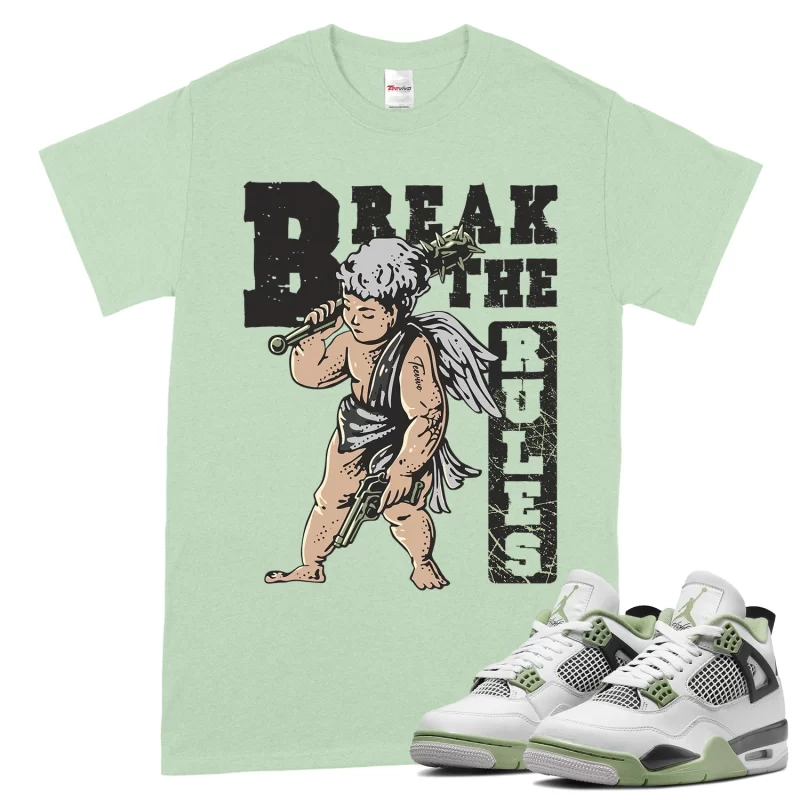 TeeVivo T-Shirt Match Air Jordan 4 Retro Seafoam Break the rules – Air Jordan 4 Shirt, AJ4 Shirt