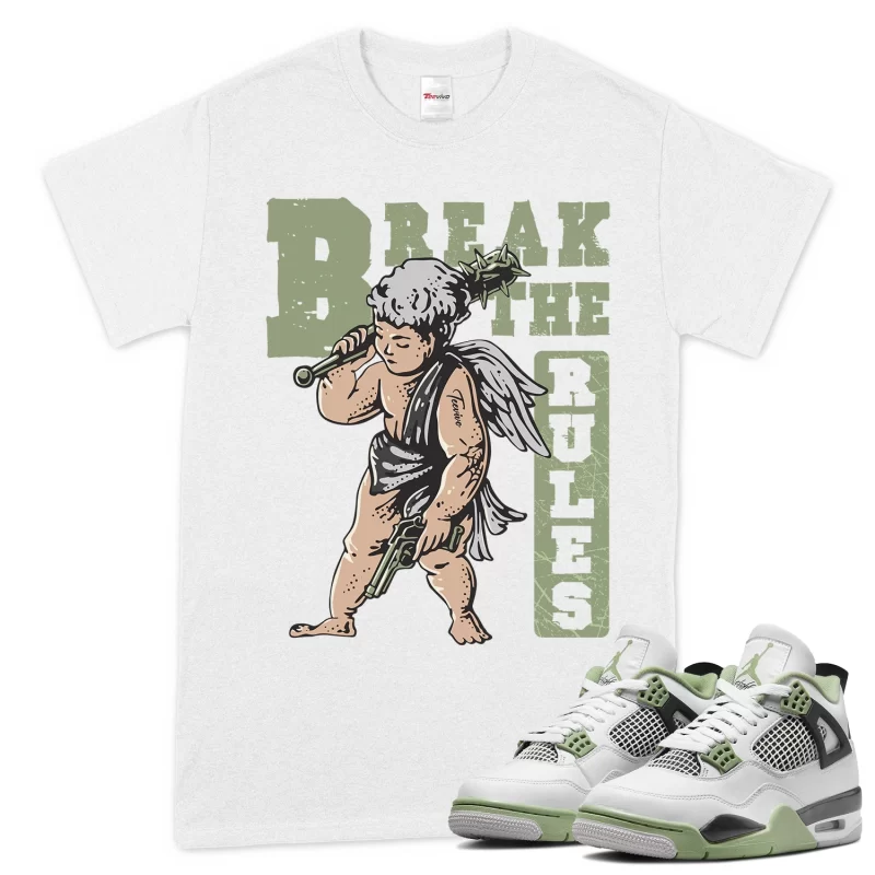 TeeVivo T-Shirt Match Air Jordan 4 Retro Seafoam Break the rules – Air Jordan 4 Shirt, AJ4 Shirt