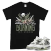 TeeVivo T-Shirt Match Air Jordan 4 Retro Seafoam Burning the ground – Air Jordan 4 Shirt, AJ4 Shirt