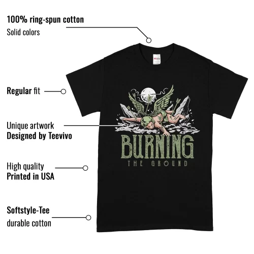 TeeVivo T-Shirt Match Air Jordan 4 Retro Seafoam Burning the ground – Air Jordan 4 Shirt, AJ4 Shirt