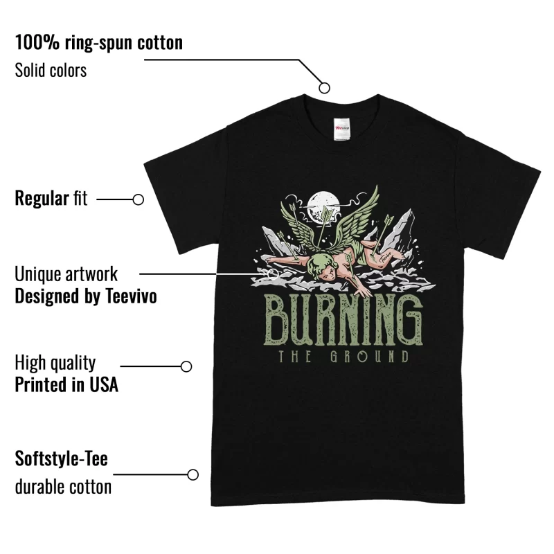 TeeVivo T-Shirt Match Air Jordan 4 Retro Seafoam Burning the ground – Air Jordan 4 Shirt, AJ4 Shirt