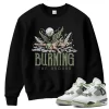 TeeVivo Sweatshirt Match Air Jordan 4 Retro Seafoam Burning the ground – Air Jordan 4 Sweatshirt, AJ4 Sweatshirt