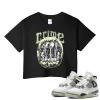TeeVivo Crop Top Match Air Jordan 4 Retro Seafoam Crime – Air Jordan 4 Crop Top, AJ4 Crop Top