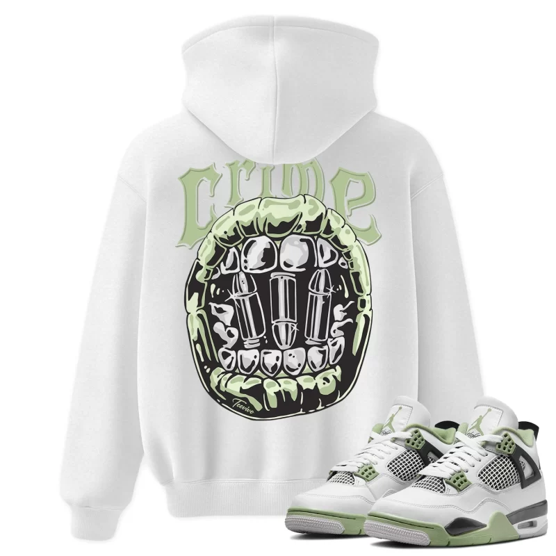 TeeVivo Hoodie Match Air Jordan 4 Retro Seafoam Crime – Air Jordan 4 Hoodie, AJ4 Hoodie