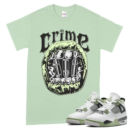 TeeVivo T-Shirt Match Air Jordan 4 Retro Seafoam Crime – Air Jordan 4 Shirt, AJ4 Shirt