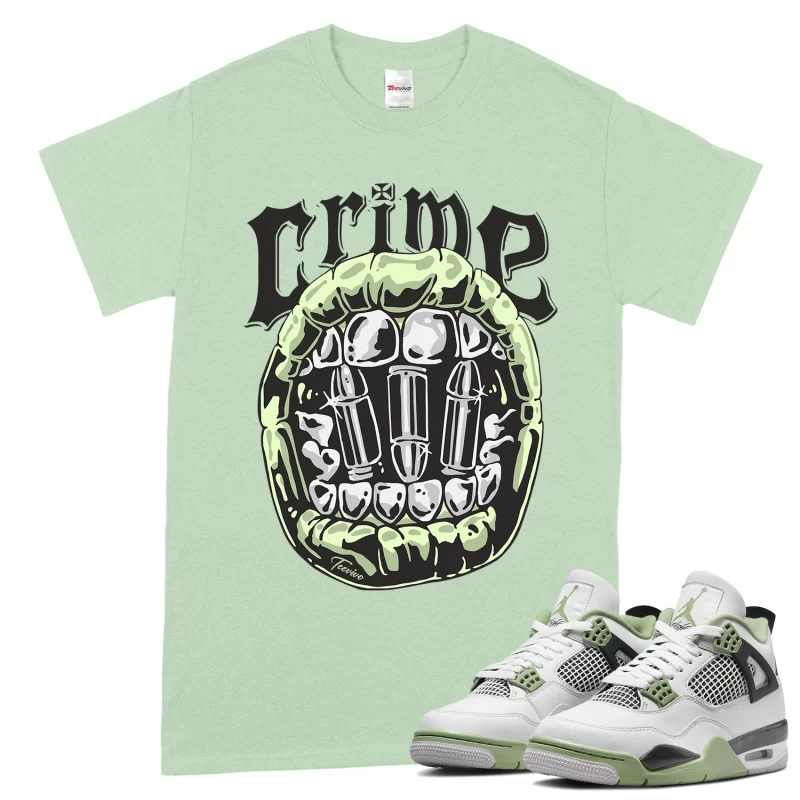 TeeVivo T-Shirt Match Air Jordan 4 Retro Seafoam Crime – Air Jordan 4 Shirt, AJ4 Shirt