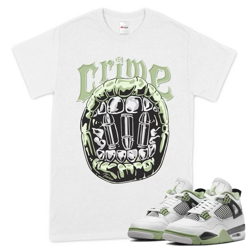 TeeVivo T-Shirt Match Air Jordan 4 Retro Seafoam Crime – Air Jordan 4 Shirt, AJ4 Shirt