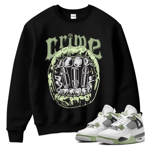 TeeVivo Sweatshirt Match Air Jordan 4 Retro Seafoam Crime – Air Jordan 4 Sweatshirt, AJ4 Sweatshirt