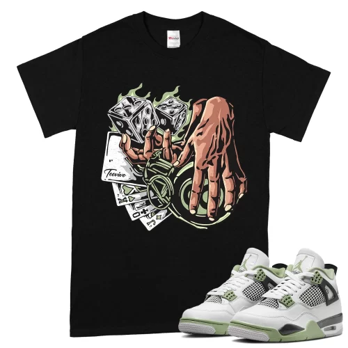 TeeVivo T-Shirt Match Air Jordan 4 Retro Seafoam Gambling – Air Jordan 4 Shirt, AJ4 Shirt