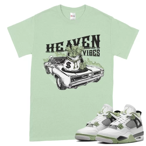 TeeVivo T-Shirt Match Air Jordan 4 Retro Seafoam Heaven vibes – Air Jordan 4 Shirt, AJ4 Shirt