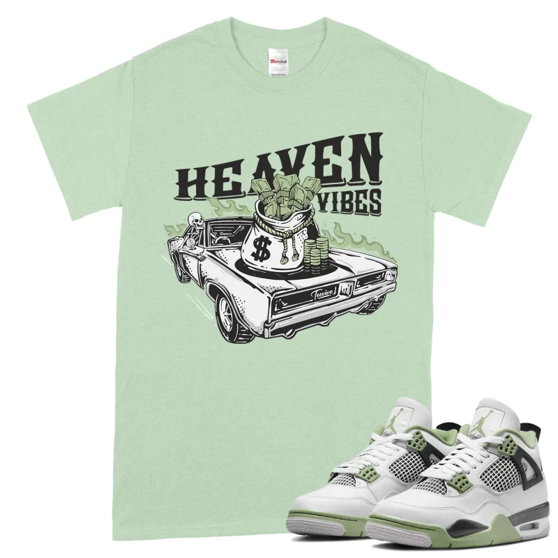 TeeVivo T-Shirt Match Air Jordan 4 Retro Seafoam Heaven vibes – Air Jordan 4 Shirt, AJ4 Shirt