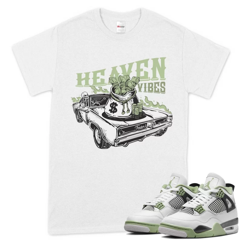 TeeVivo T-Shirt Match Air Jordan 4 Retro Seafoam Heaven vibes – Air Jordan 4 Shirt, AJ4 Shirt