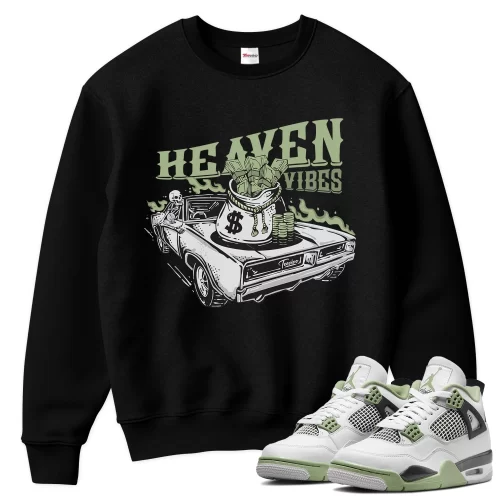 TeeVivo Sweatshirt Match Air Jordan 4 Retro Seafoam Heaven vibes – Air Jordan 4 Sweatshirt, AJ4 Sweatshirt