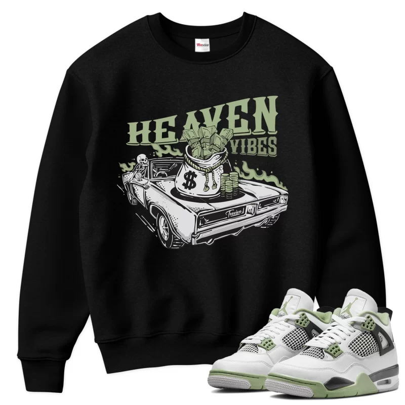TeeVivo Sweatshirt Match Air Jordan 4 Retro Seafoam Heaven vibes – Air Jordan 4 Sweatshirt, AJ4 Sweatshirt