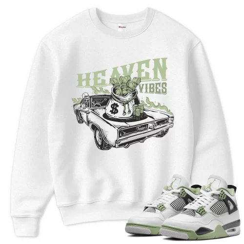 TeeVivo Sweatshirt Match Air Jordan 4 Retro Seafoam Heaven vibes – Air Jordan 4 Sweatshirt, AJ4 Sweatshirt