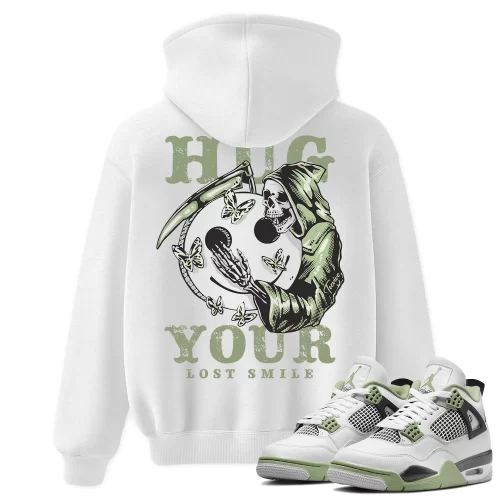 TeeVivo Hoodie Match Air Jordan 4 Retro Seafoam Hug your lost smile – Air Jordan 4 Hoodie, AJ4 Hoodie