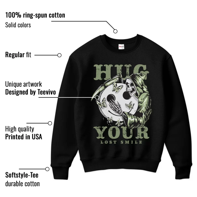 TeeVivo Sweatshirt Match Air Jordan 4 Retro Seafoam Hug your lost smile – Air Jordan 4 Sweatshirt, AJ4 Sweatshirt