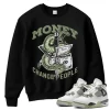 TeeVivo Sweatshirt Match Air Jordan 4 Retro Seafoam Money change people – Air Jordan 4 Sweatshirt, AJ4 Sweatshirt