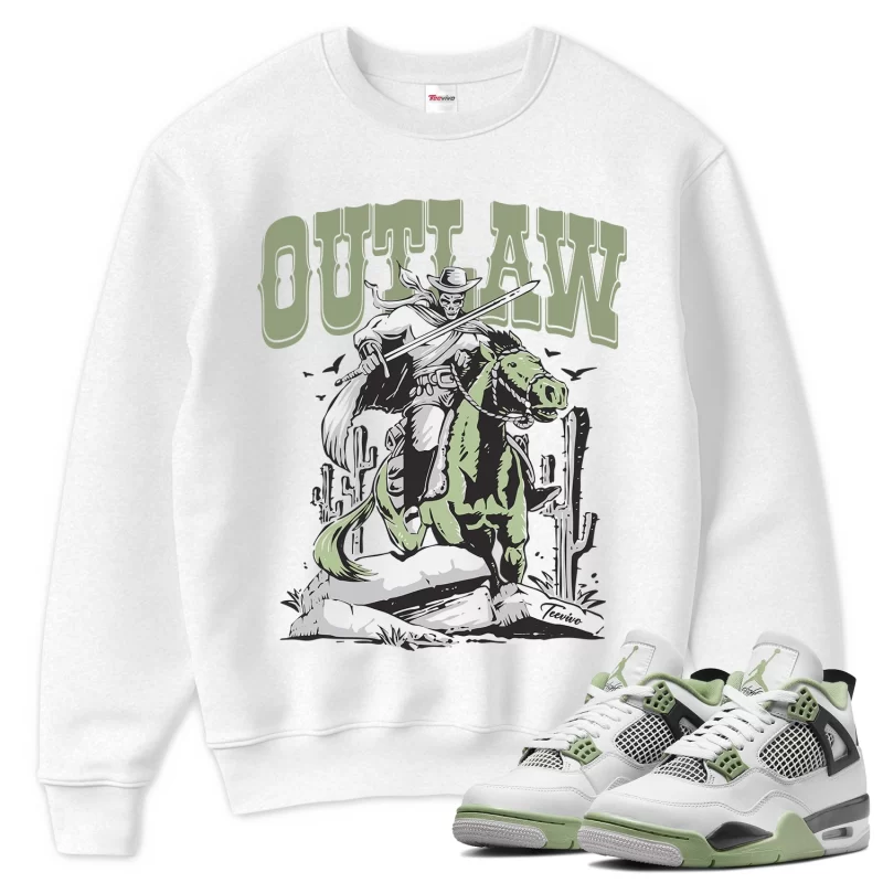 TeeVivo Sweatshirt Match Air Jordan 4 Retro Seafoam Outlaw – Air Jordan 4 Sweatshirt, AJ4 Sweatshirt