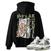 TeeVivo Hoodie Match Air Jordan 4 Retro Seafoam Speak no evil – Air Jordan 4 Hoodie, AJ4 Hoodie